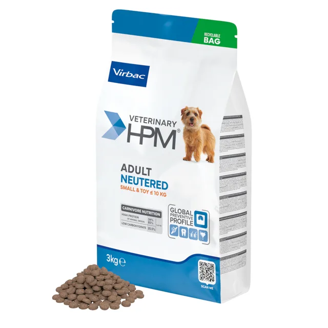 Virbac Veterinary HPM Adult Dog Neutered Small & Toy - Výhodné balení: 2 x 7 kg
