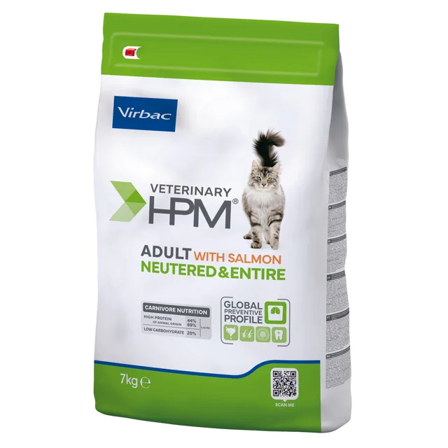 Virbac Veterinary HPM Adult Salmon Neutered & Entire Cat - 7 kg