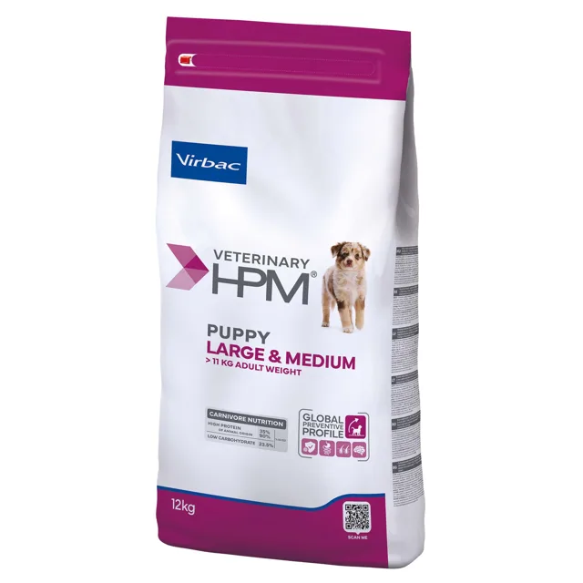 Virbac Veterinary HPM Baby Large & Medium pro štěňata - Výhodné balení: 2 x 12 kg