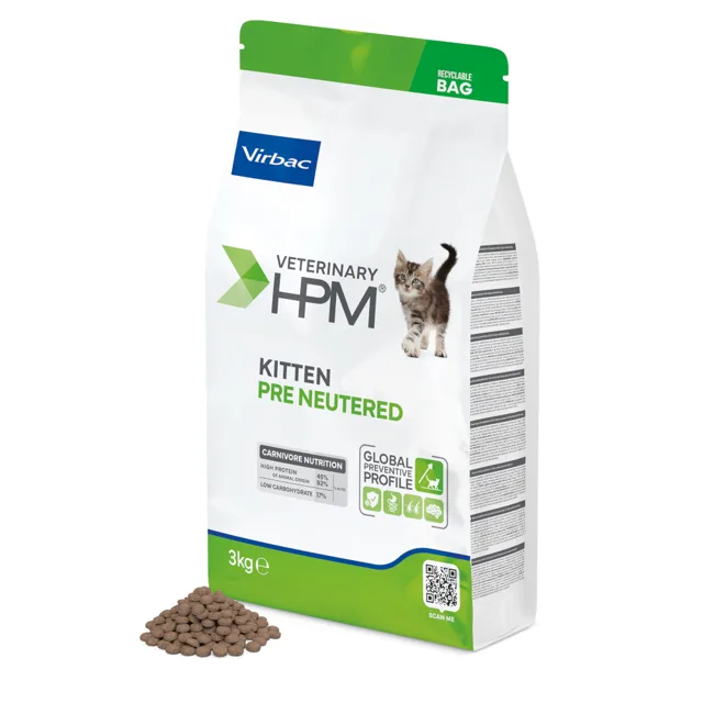 Virbac Veterinary HPM Baby Pre-Neutered Cat - výhodné balení: 2 x 3 kg