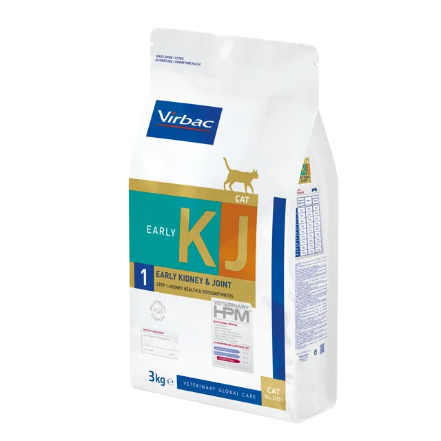 Virbac Veterinary HPM Cat KJ1 Early Kidney & Joint Support - 3 kg