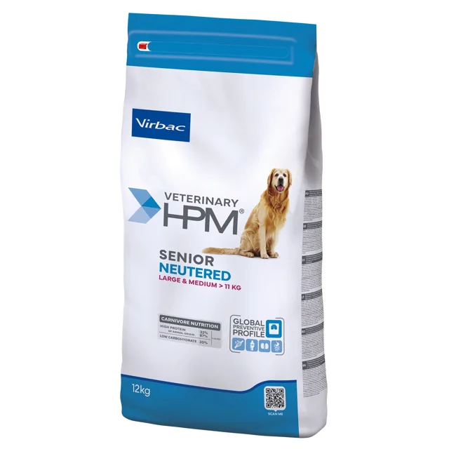 Virbac Veterinary HPM Dog Senior Neutered Large & Medium pro psy - 12 kg
