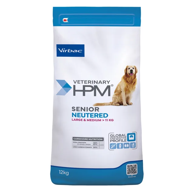 Virbac Veterinary HPM Dog Senior Neutered Large & Medium pro psy - Výhodné balení: 2 x 12 kg