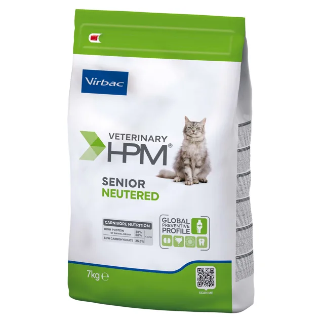 Virbac Veterinary HPM Senior Neutered pro kočky - Výhodné balení: 2 x 7 kg