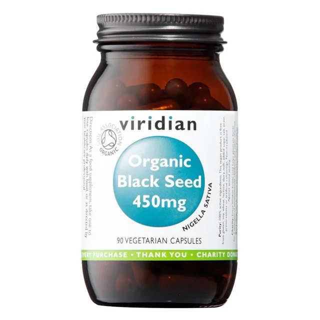 Viridian Black Seed 450 mg 90 kapslí Organic