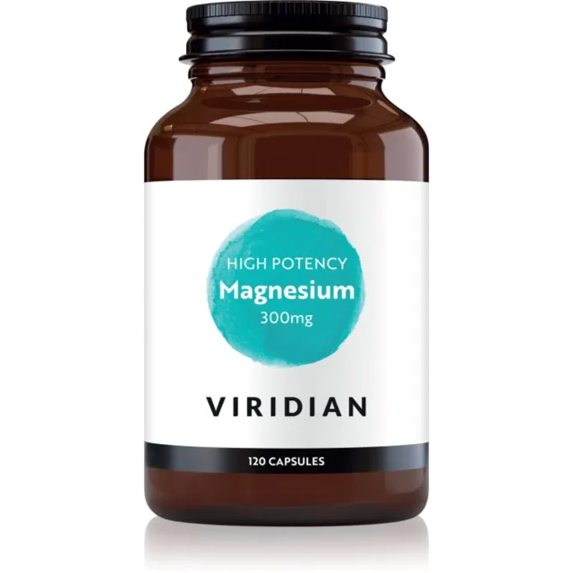Viridian Nutrition High Potency Magnesium 300 mg kapsle pro podporu snížení míry únavy a vyčerpání 120 cps