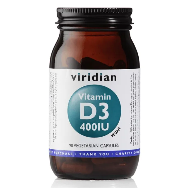 Viridian Vitamin D3 400 IU, 90 kapslí