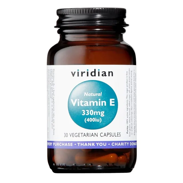 Viridian Vitamin E 330 mg (400 IU), 30 kapslí