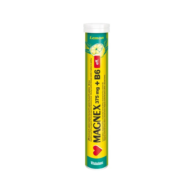 Vitabalans Magnex 375 mg + B6 20 šumivých tablet