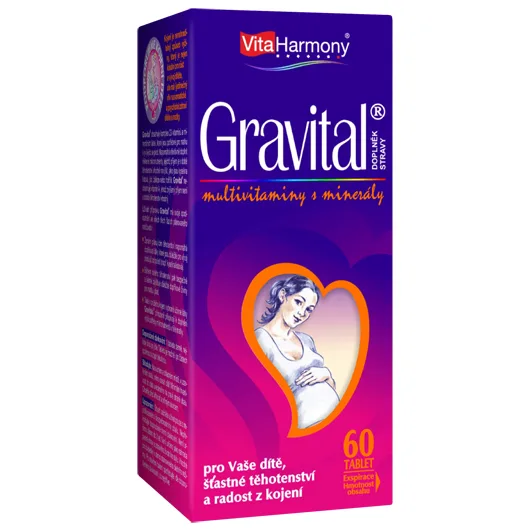 VitaHarmony Gravital pro těhotné a kojící ženy 60 tablet