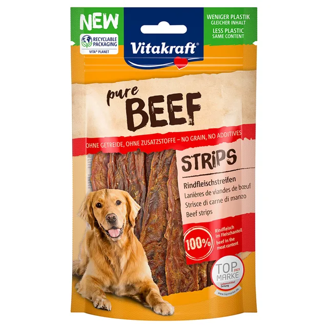 Vitakraft BEEF hovězí plátky - 3 x 80 g