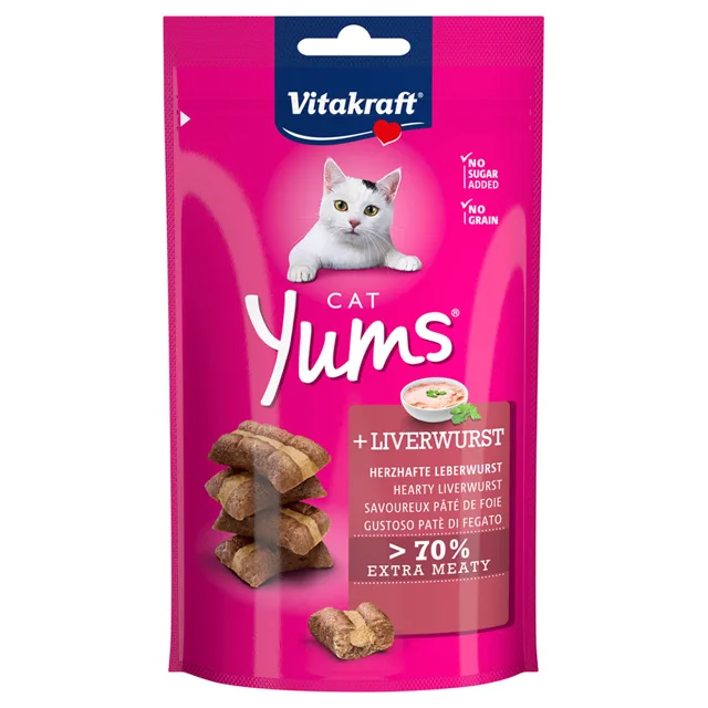 Vitakraft Cat Yums pamlsky pro kočky - Jitrnice (3 x 40 g)