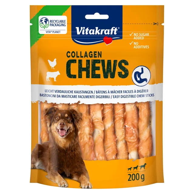 Vitakraft Chews Collagen Stick kuřecí - výhodné balení: 4 x 200 g