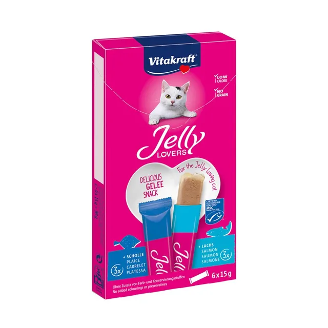 Vitakraft Jelly Lovers losos a platýs 6x15 g