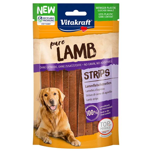 Vitakraft LAMB Jehněčí proužky - 6 x 80 g