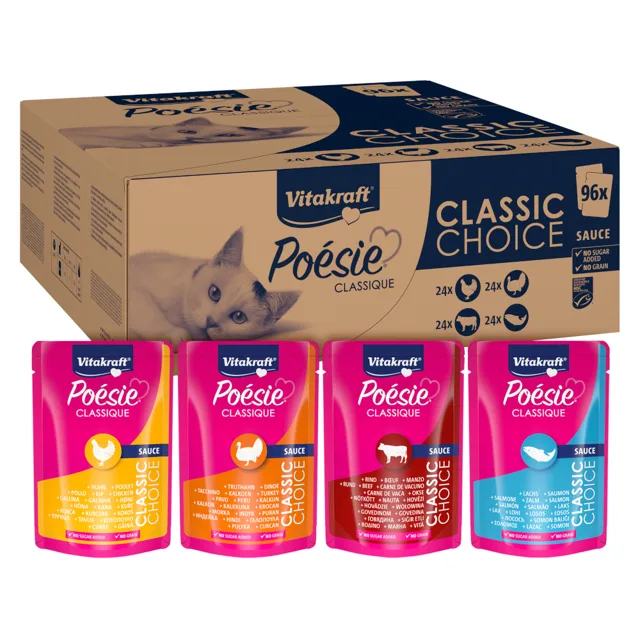 Vitakraft Poésie Classic Sauce míchané balení - 12 x 85 g