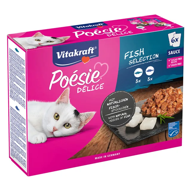 Vitakraft Poésie DéliSauce míchané balení kapsičky 6 x 85 g  - Country Selection