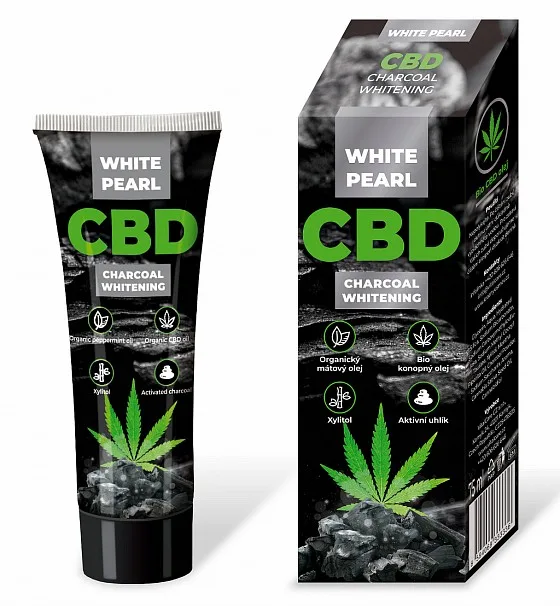 VitalCare Bělicí zubní pasta CBD Charcoal (Whitening Toothpaste) 75 ml