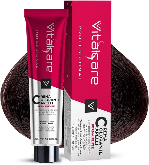 Vitalcare Professional - 5/5, světle hnědá, mahagonová, Profesionálny krém na permanentné farbenie vlasov 100ml