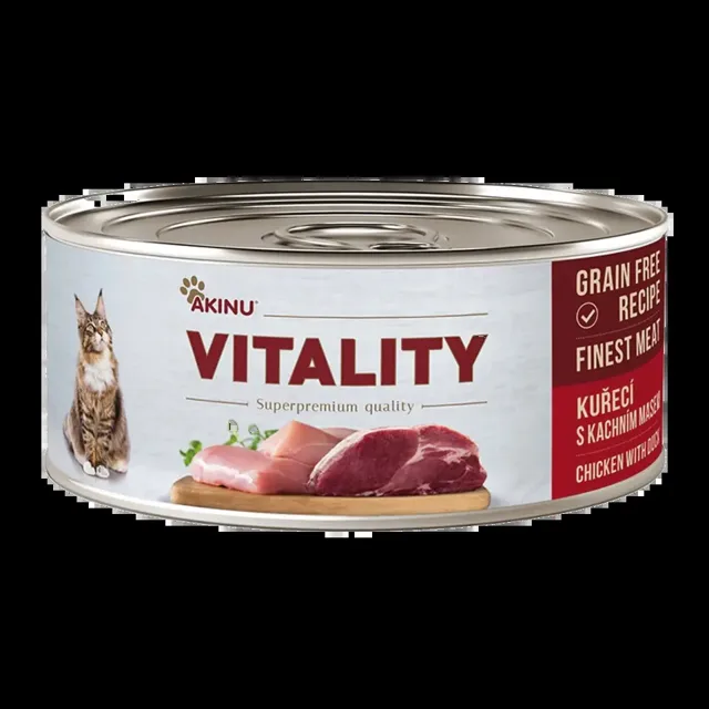 Vitality Konzerva pro kočky s kuřecím a kachním masem 70 g