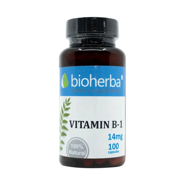 Vitamín B1 (Thiamin) 14 mg – 100 kapslí – Bioherba