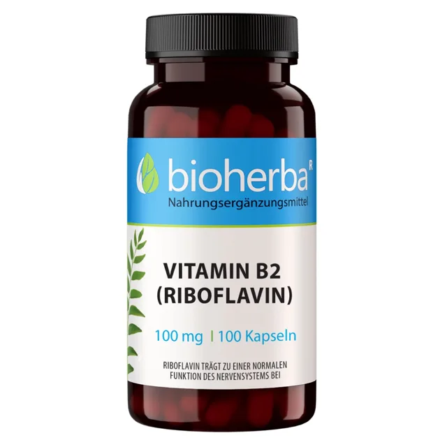 Vitamín B2 (riboflavin) 100 mg – 100 kapslí – Bioherba