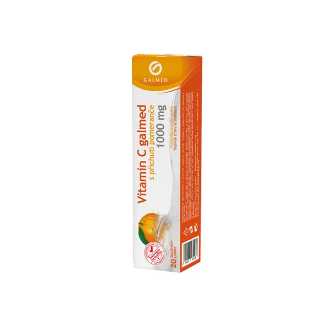 Vitamin C 1000 mg pomeranč 20 šumivých tablet Galmed
