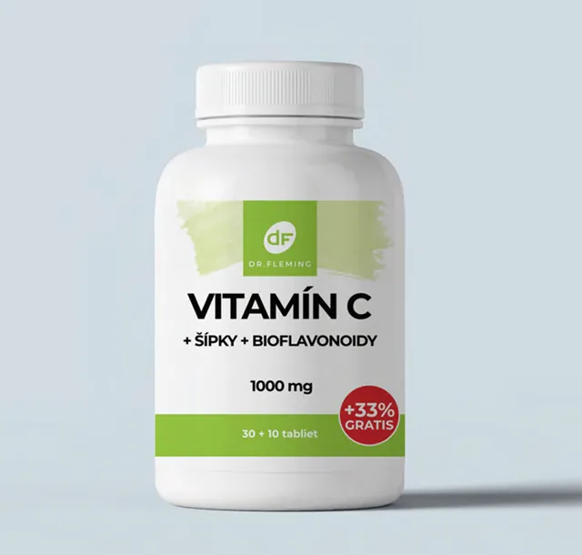 Vitamín C 1000 mg + šípky + bioflavonoidy - 40 tablet - Dr. Fleming