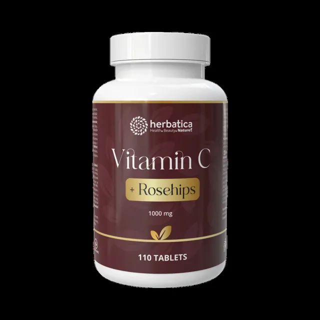 Vitamín C 1000 + šípky - 110 tablet - Herbatica