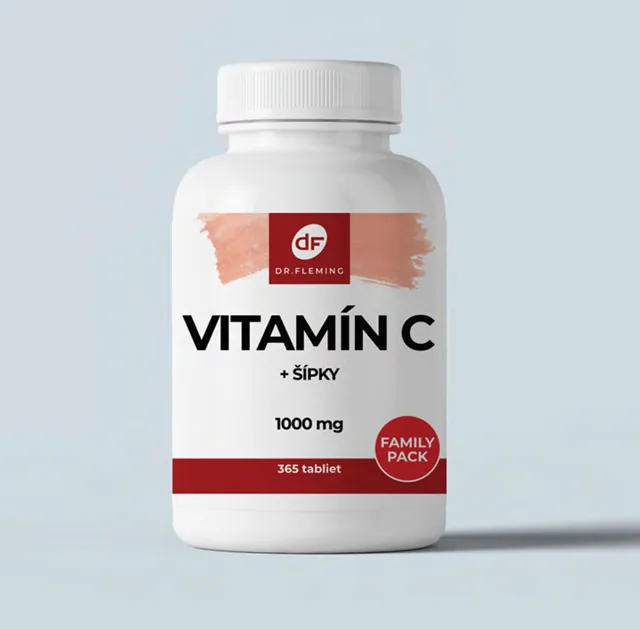 Vitamín C 1000 + šípky - 365 tablet - Dr. Fleming