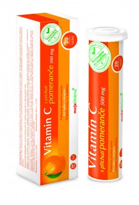 Vitamin C 500mg pomeranč eff.tbl.20 Moje lékárna
