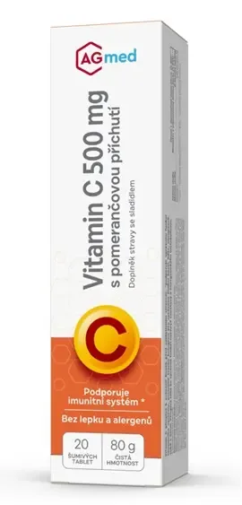 Vitamin C 500mg pomeranč tbl.eff.20 AGmed