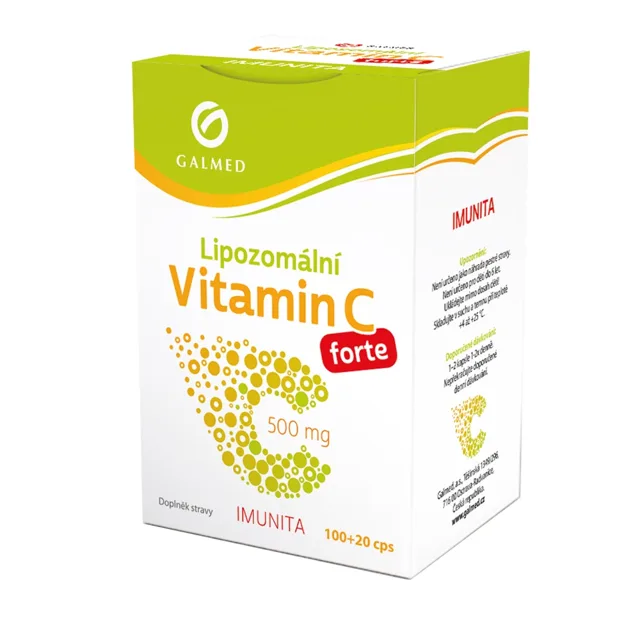 Vitamín C lipozomální forte 500mg 100+20 kapslí navíc Galmed