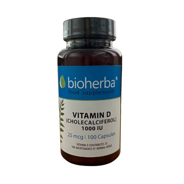 Vitamín D 25 mcg – 100 kapslí – Bioherba