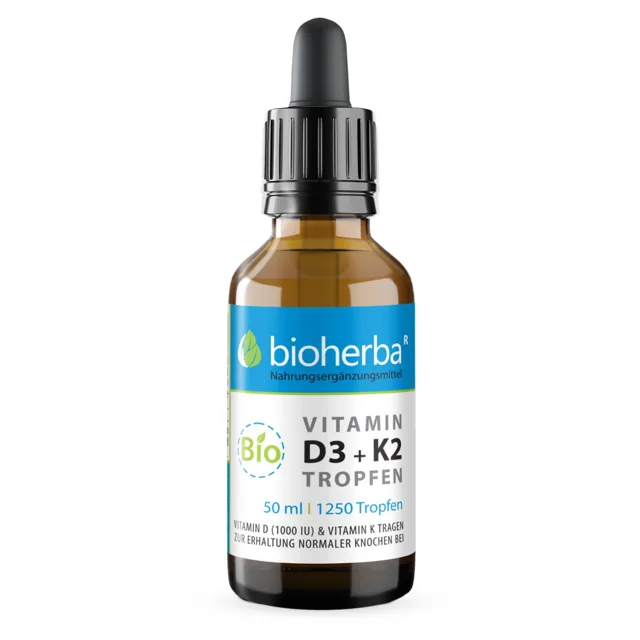 Vitamín D3 + K2 kapky BIO - 50 ml - Bioherba