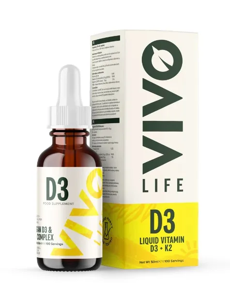 Vitamín D3 + K2 komplex - veganské kapky, 50 ml