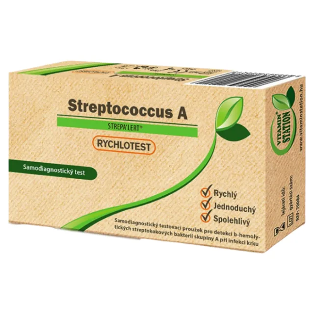VITAMIN STATION Rychlotest streptococcus A samodiagnostický test 1 kus, poškozený obal