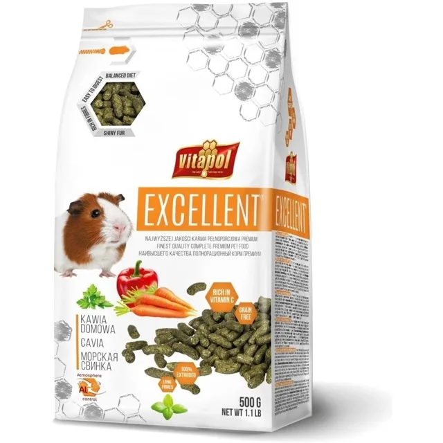 VITAPOL Excellent Krmivo plnohodnotné pro morče domácí 500 g