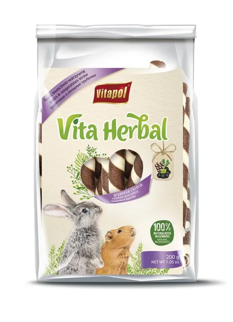 VITAPOL Ovocno - zeleninové tubičky pro hlodavce a králíka 200g