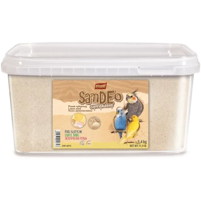 VITAPOL Písek pro ptáky citrónový - vědro 5,4kg