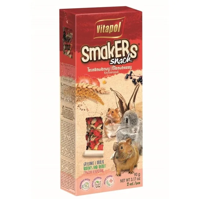 VITAPOL Smakers pro hlodavce-jahodová 2 ks