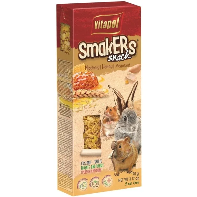 VITAPOL Smakers pro hlodavce - medové 2 ks
