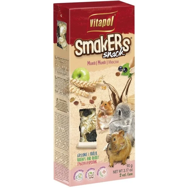 VITAPOL Smakers pro hlodavce - musli 2 ks