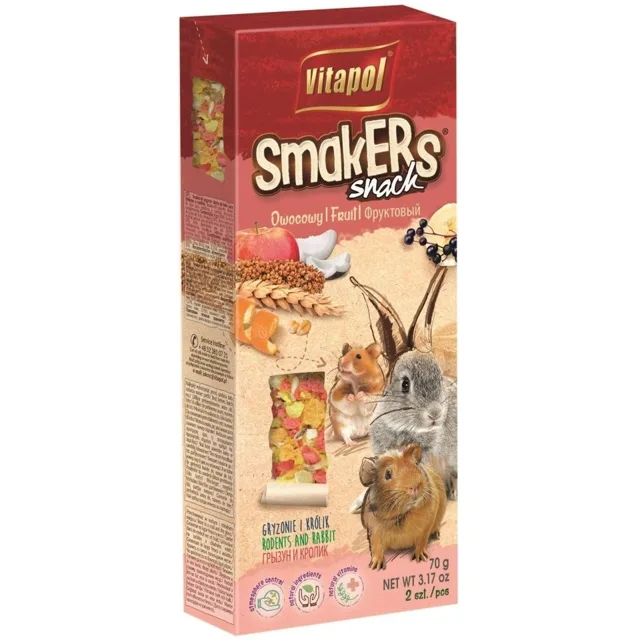 VITAPOL Smakers pro hlodavce-ovocné 2 ks