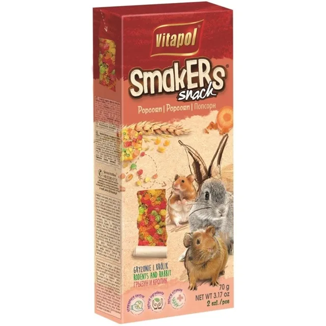 VITAPOL Smakers pro hlodavce-popcorn 2 ks