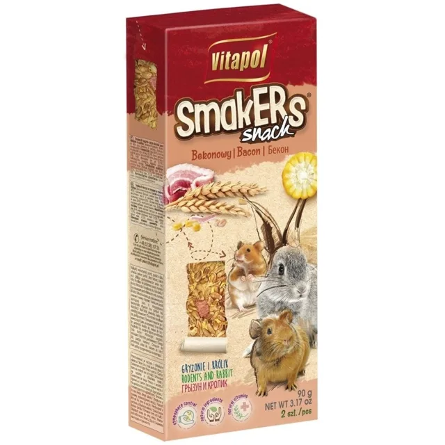 VITAPOL Smakers pro hlodavce-slanina 2 ks