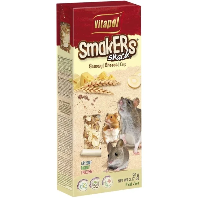 VITAPOL Smakers pro hlodavce-sýrové 2 ks.