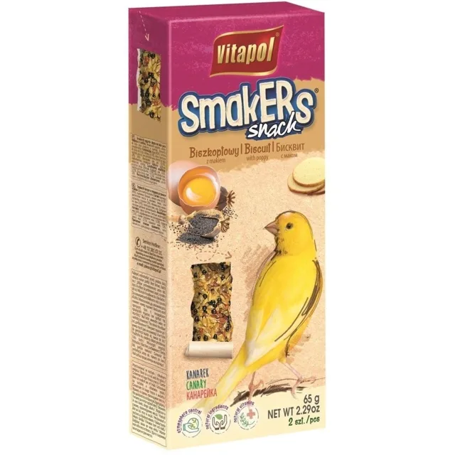 VITAPOL Smakersušenky/mák pro kanárka 2 ks 50 g