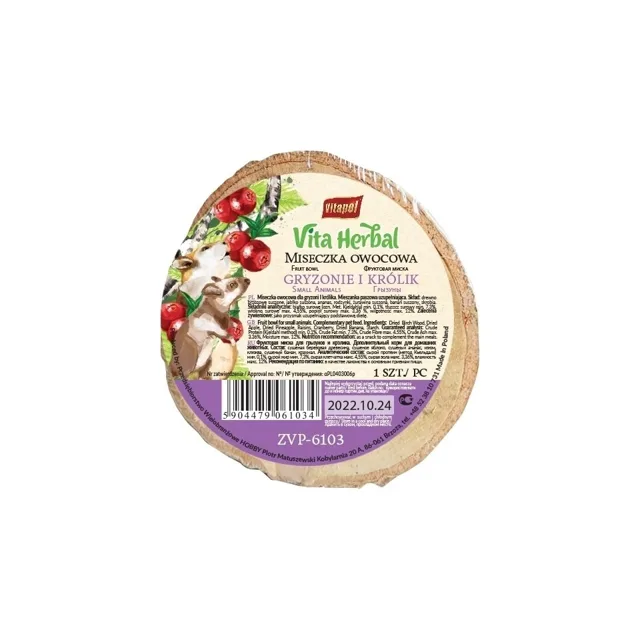 VITAPOL Vita Herbal Miska na ovoce pro hlodavce a králíky