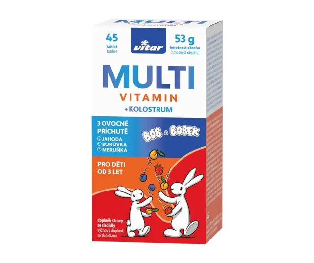 Vitar Kids Multi+kolostrum tbl.45